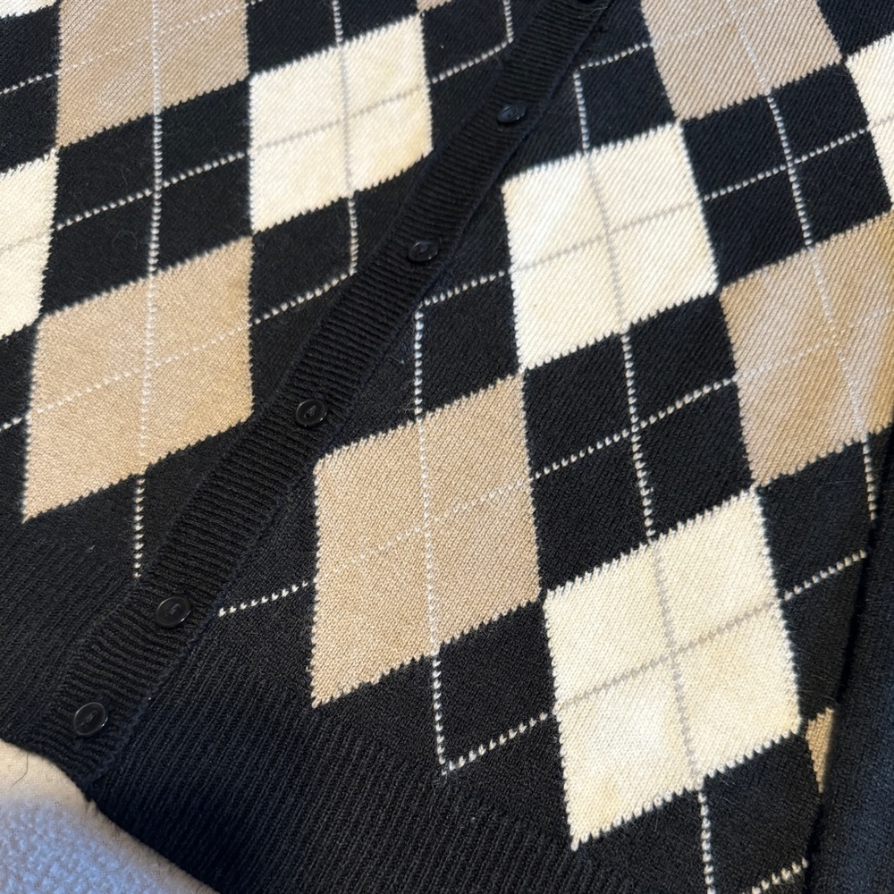 Croft & Barrow Small Argyle Cardigan Neutral Palette - Picture 9 of 9